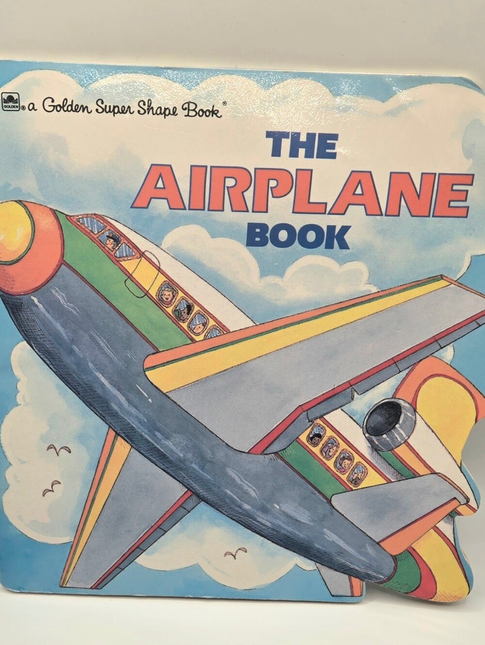 Vintage The Airplane Book 1987 Golden Super Shape Book Edith Kunhardt Paperback